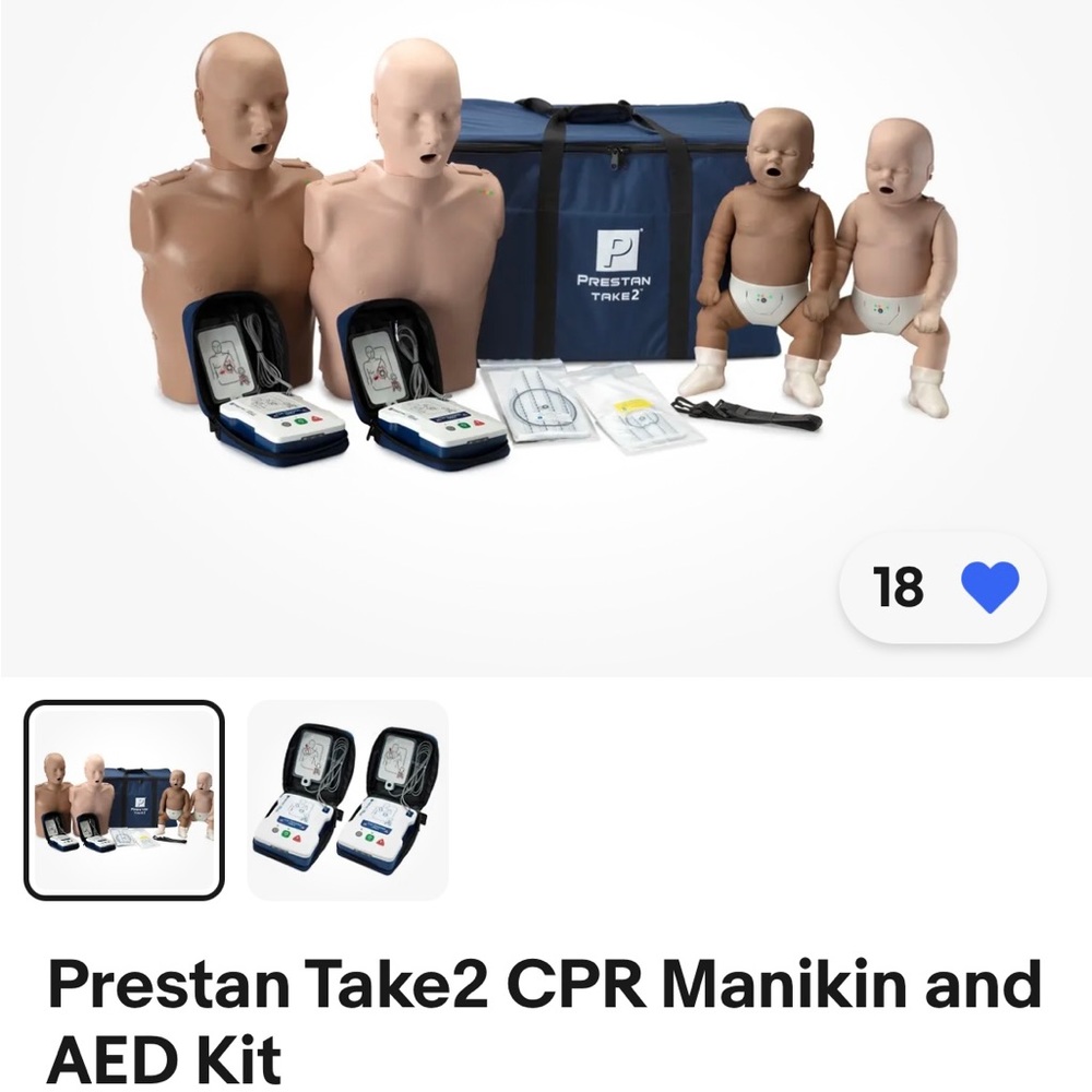 Brand new CPR with AED kit opened box